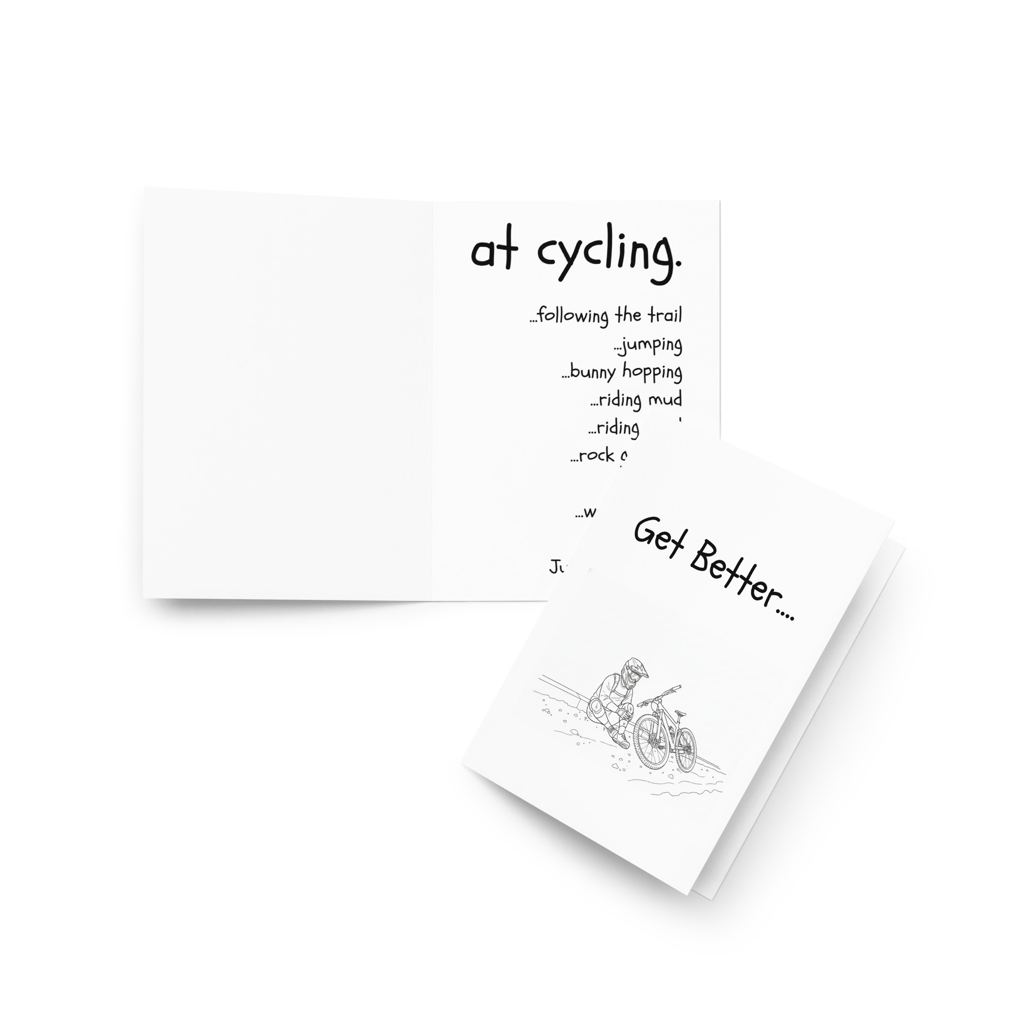 Get Better at Cycling MTB Sympathy card - Image 2